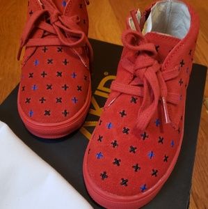AKID red Nubuck Toddler ankle boots size 11C